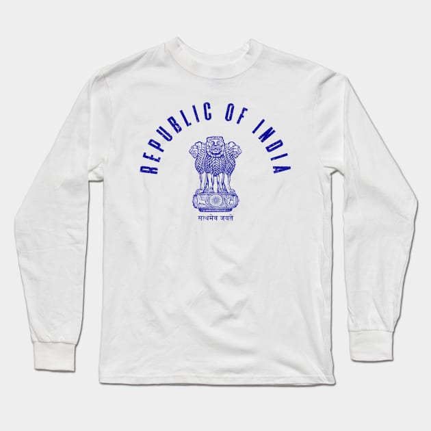 Republic of India Vintage Long Sleeve T-Shirt by zurcnami